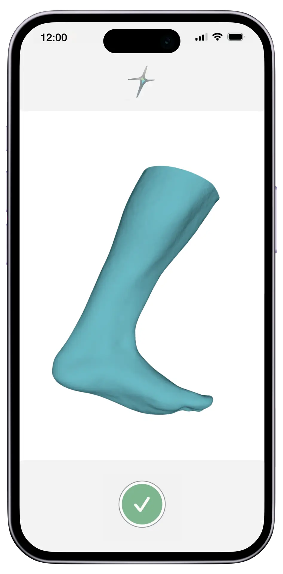 Boot Solutions mobile app foot scanning interface